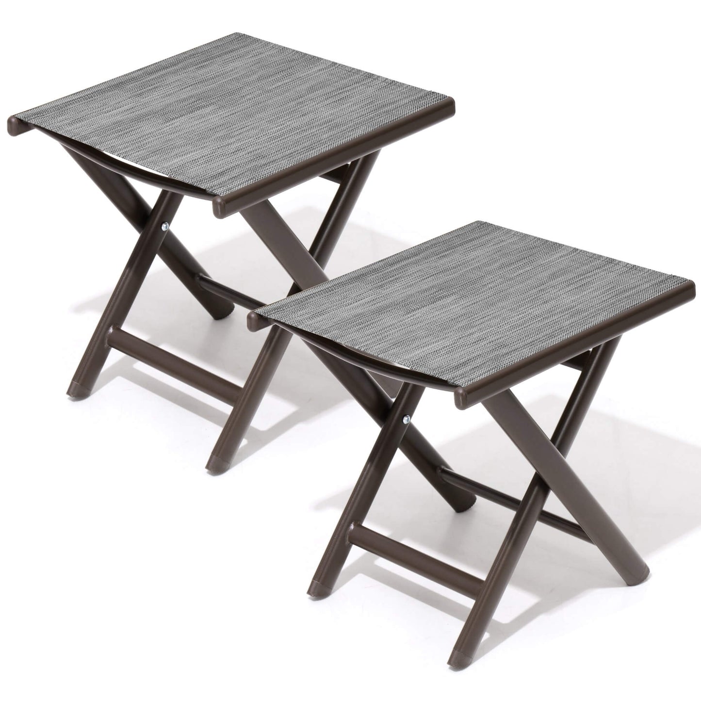 15x17" Aluminum Foldable Outdoor Side Table with Textilene Tabletop
