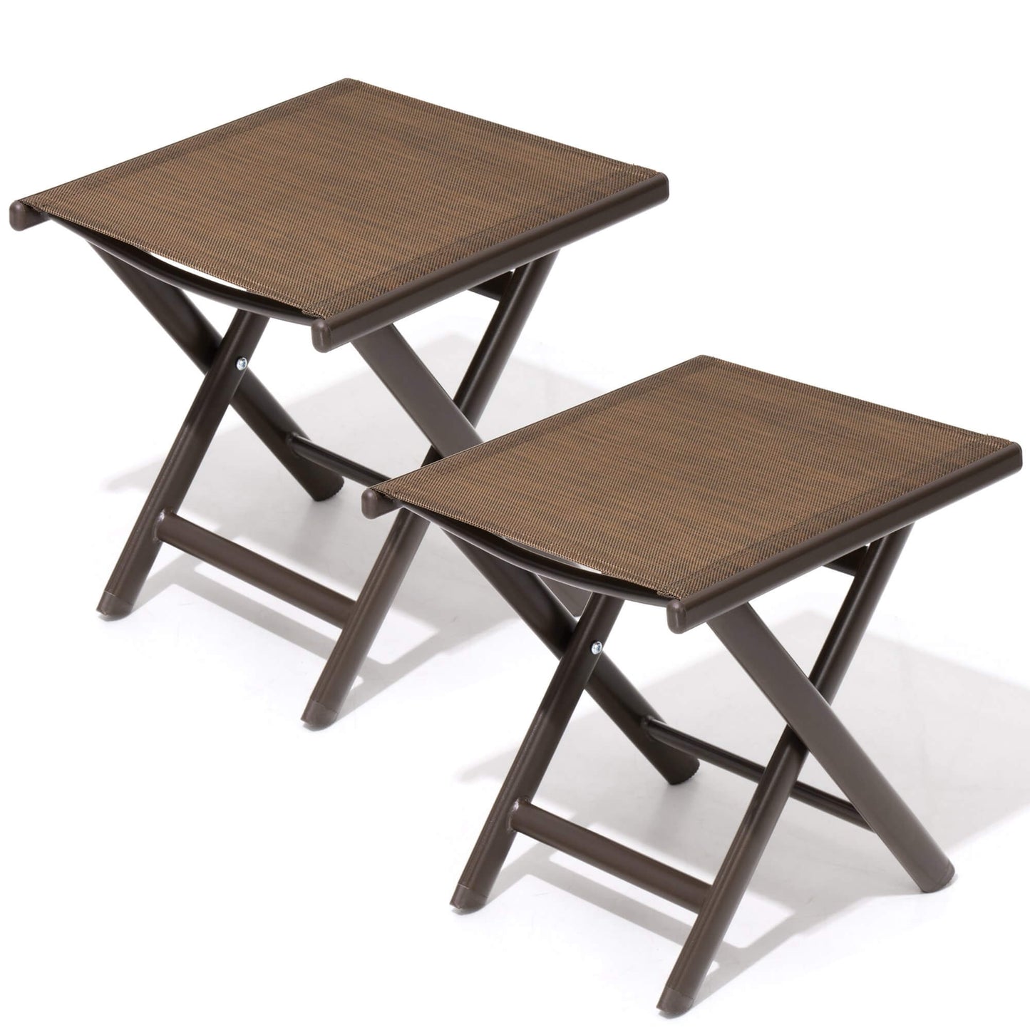 15x17" Aluminum Foldable Outdoor Side Table with Textilene Tabletop