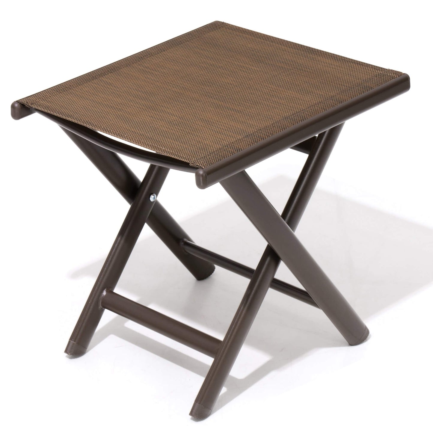15x17" Aluminum Foldable Outdoor Side Table with Textilene Tabletop