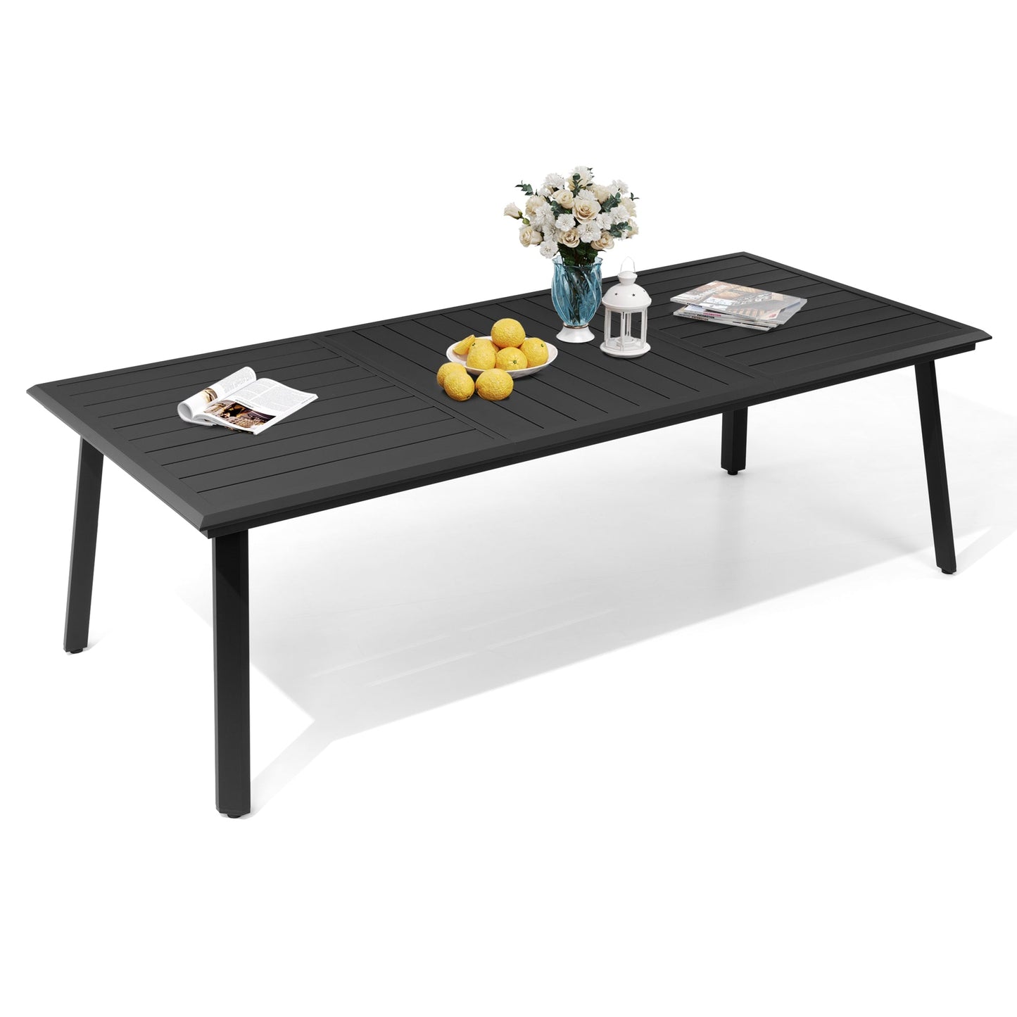 Aluminum Outdoor Dining Table with Umbrella Hole