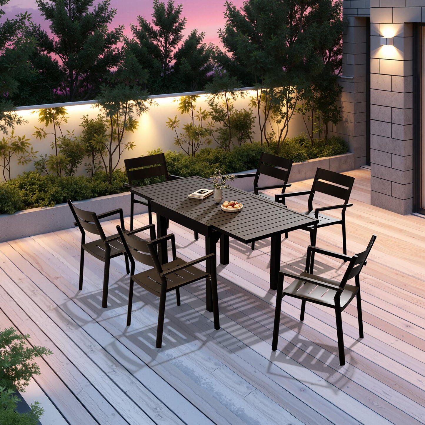 Aluminum Expandable Outdoor Dining Table