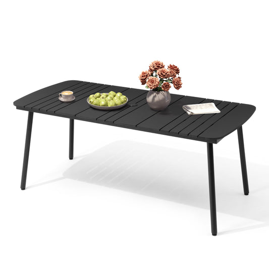 Aluminum Outdoor Dining Table with Umbrella Hole