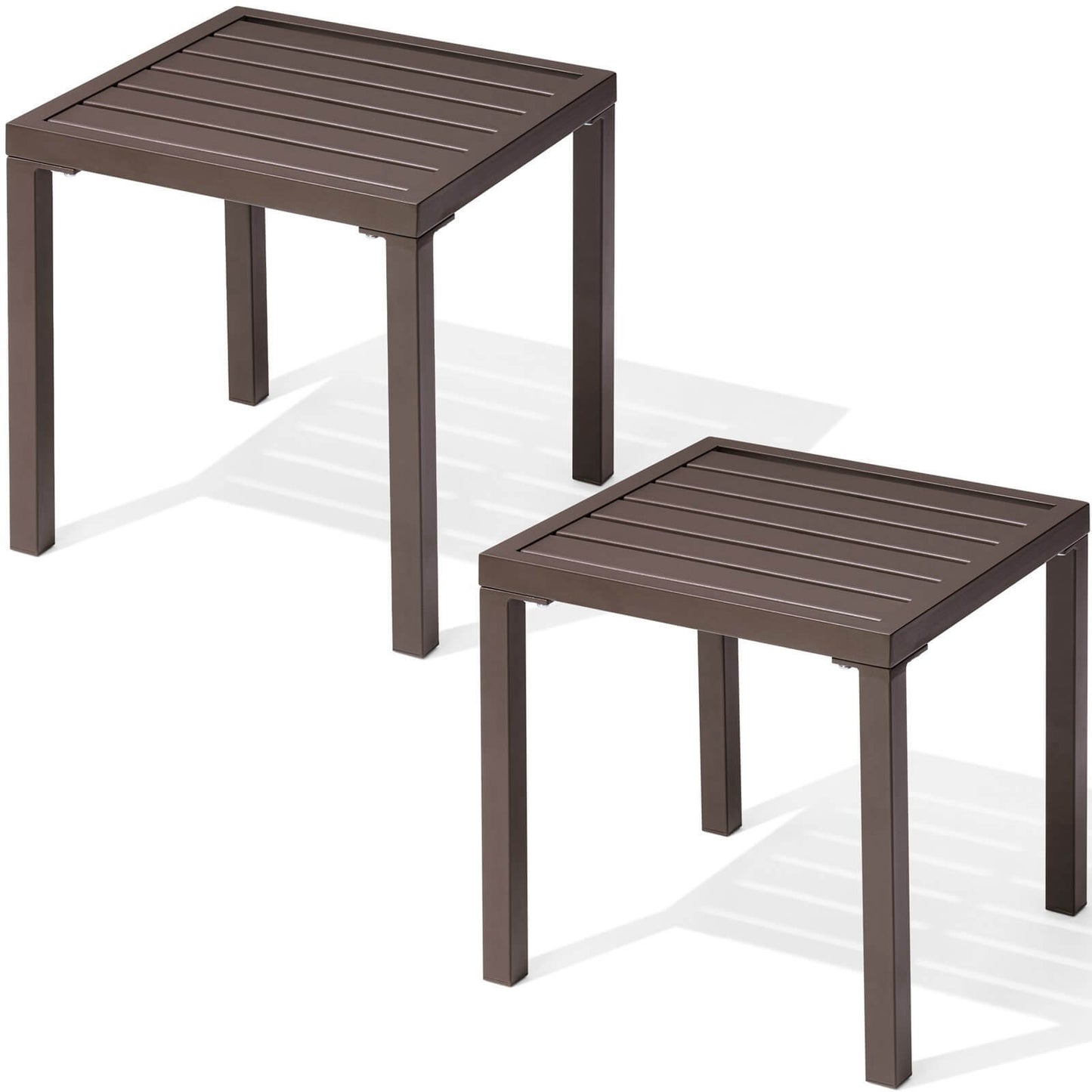 16x16" Square Metal Outdoor Side Table