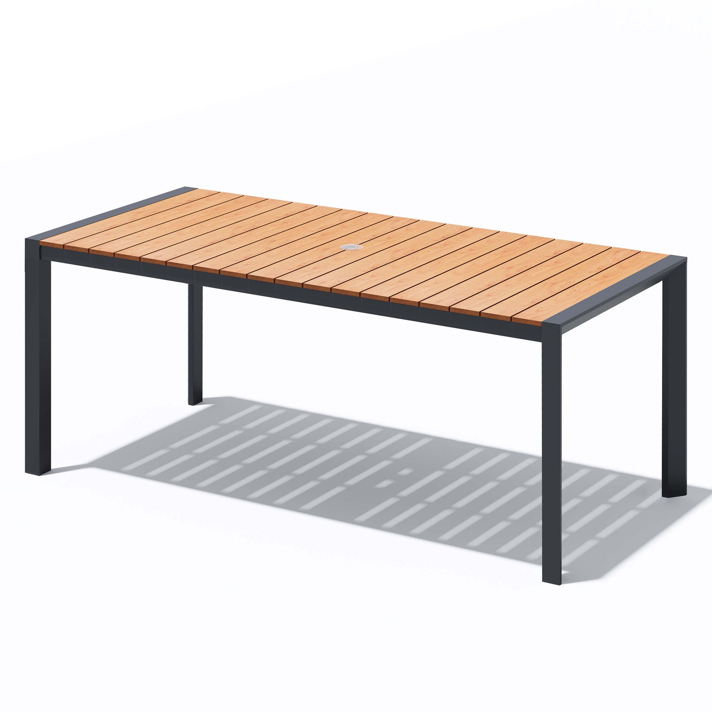 Aluminum Outdoor Dining Table with Umbrella Hole