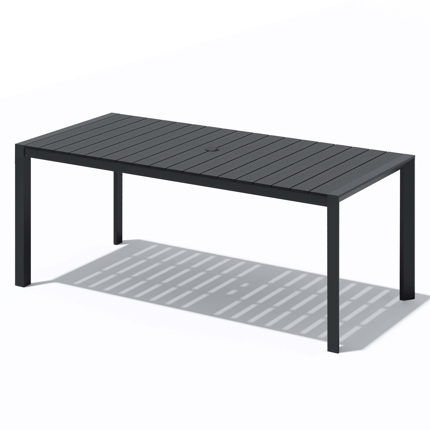 Aluminum Outdoor Dining Table with Umbrella Hole