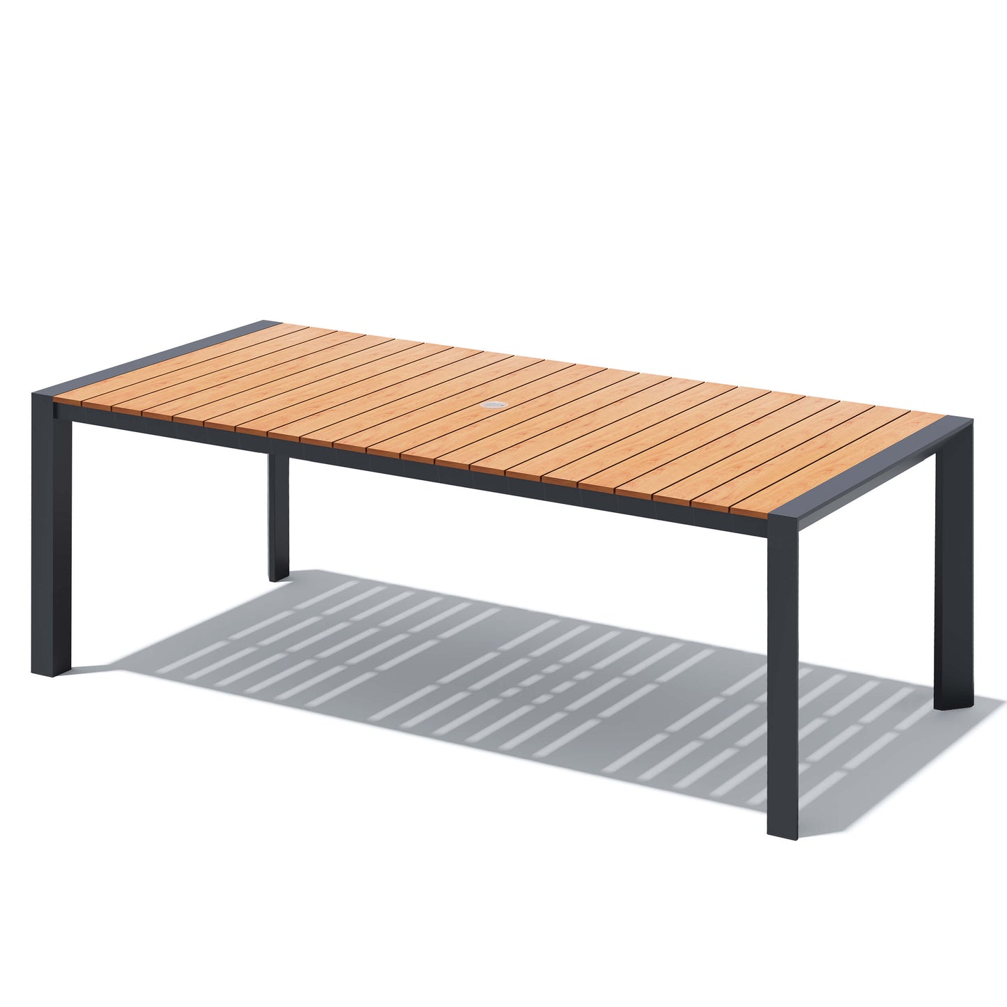 Aluminum Outdoor Dining Table with Umbrella Hole