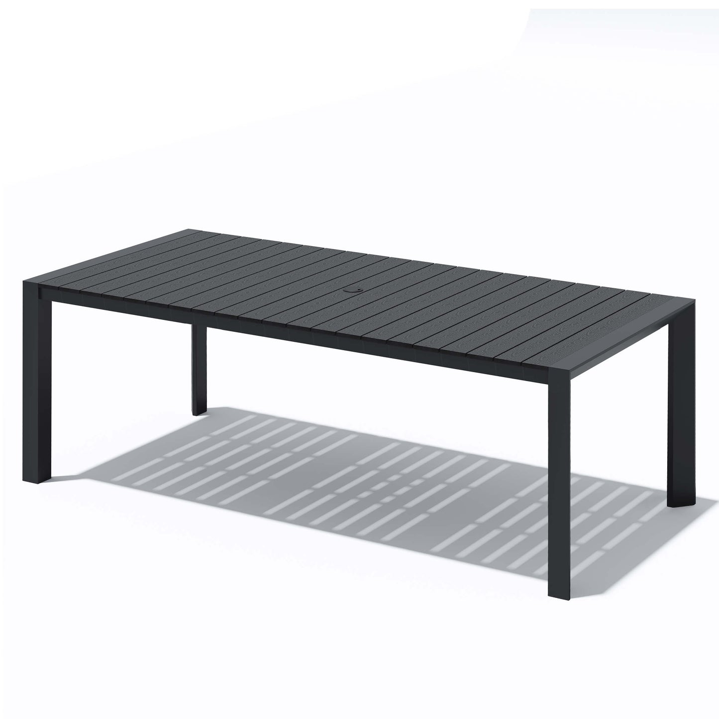 Aluminum Outdoor Dining Table with Umbrella Hole