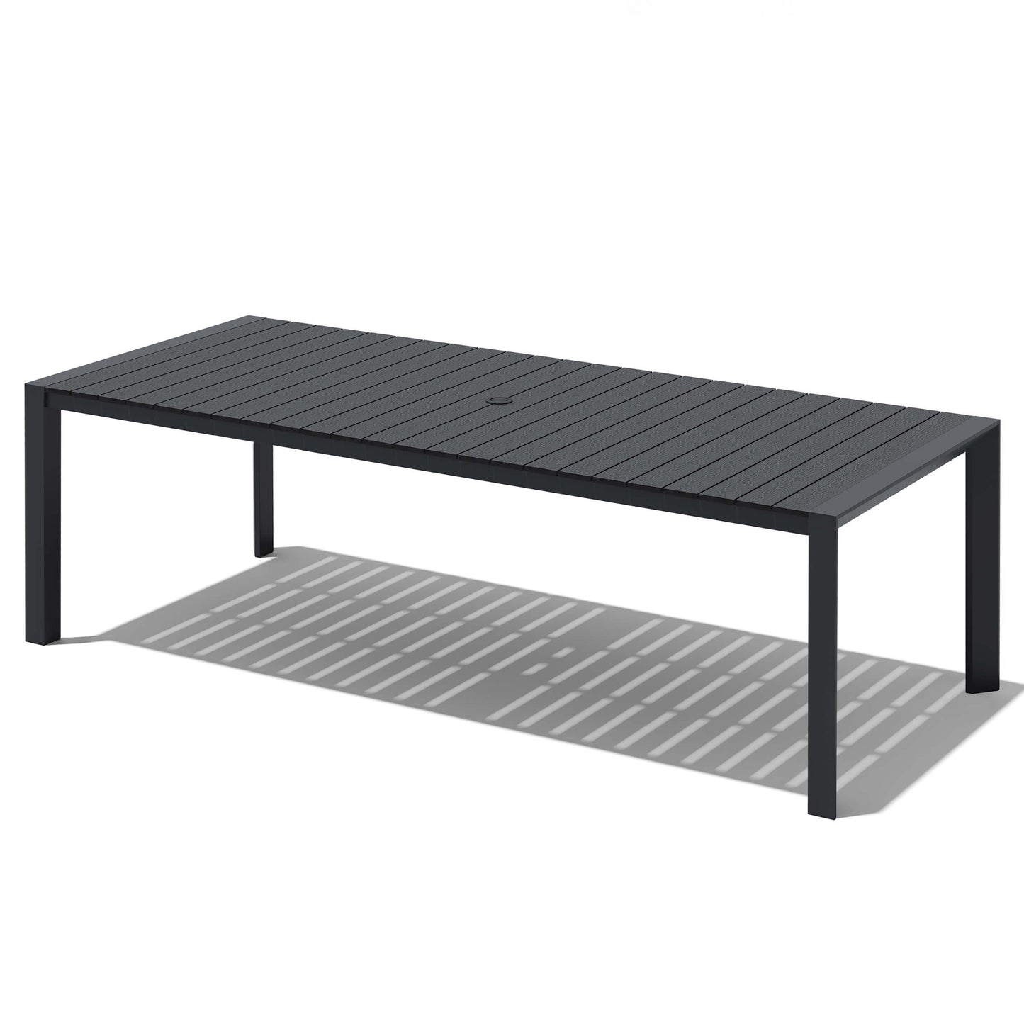 Aluminum Outdoor Dining Table with Umbrella Hole