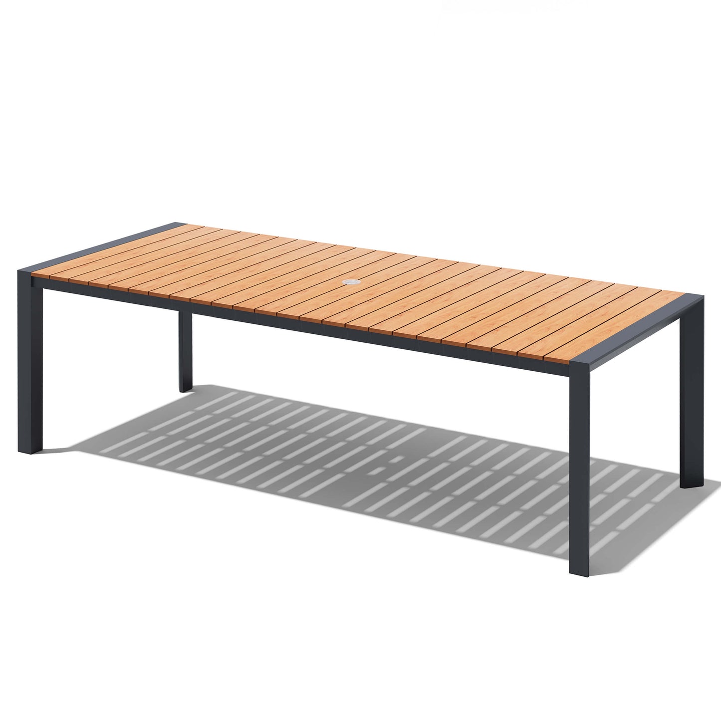 Aluminum Outdoor Dining Table with Umbrella Hole