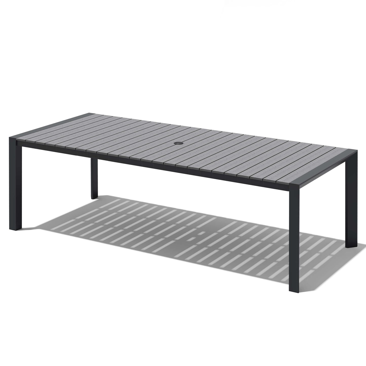 Aluminum Outdoor Dining Table with Umbrella Hole