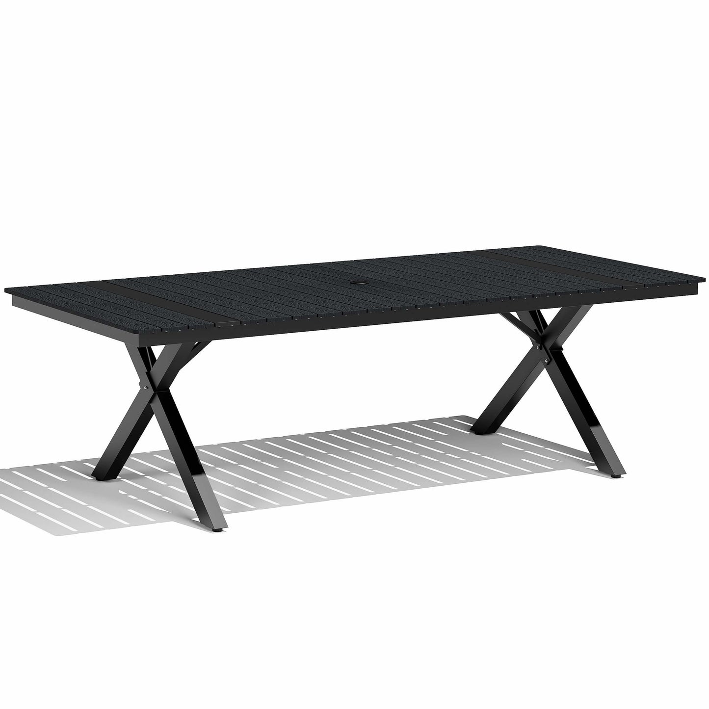 Aluminum Outdoor Dining Table with Umbrella Hole