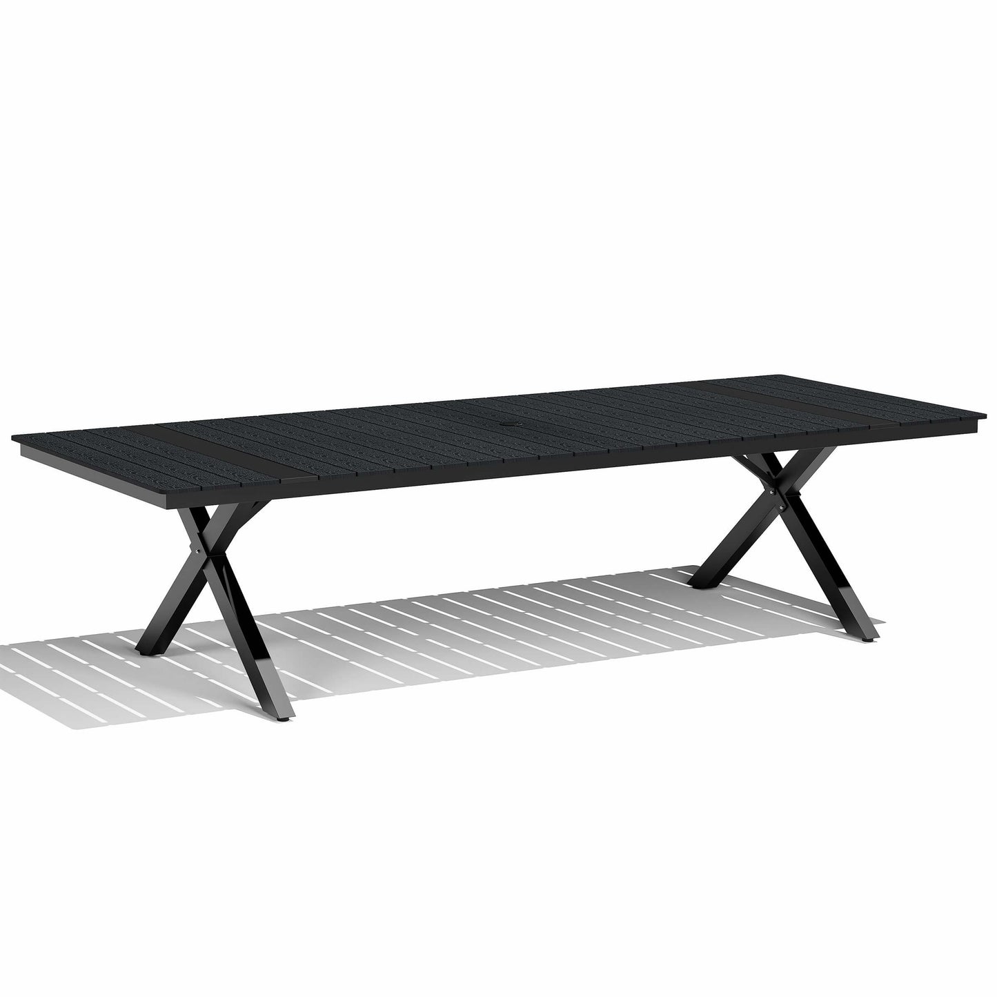 Aluminum Outdoor Dining Table with Umbrella Hole