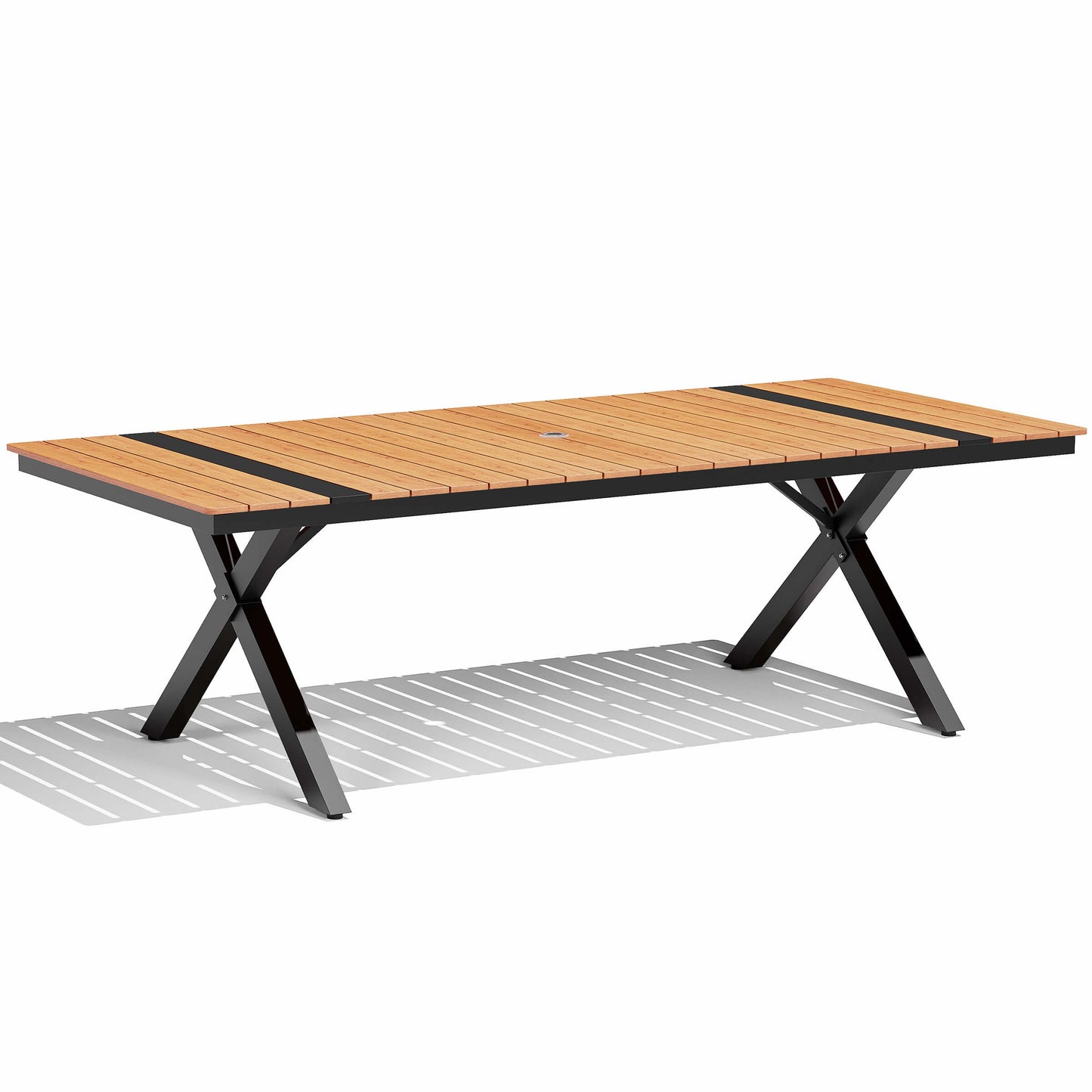 Aluminum Outdoor Dining Table with Umbrella Hole