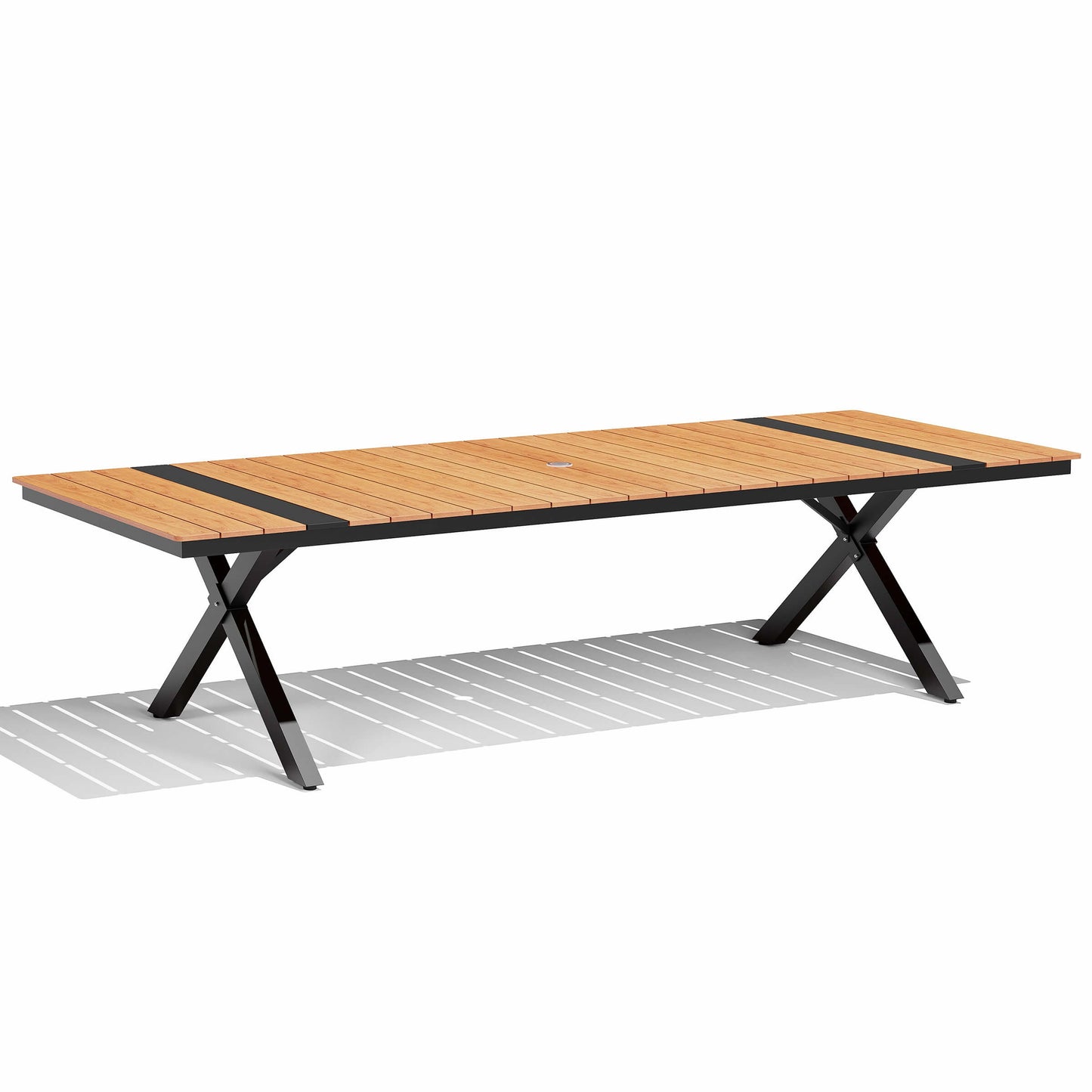 Aluminum Outdoor Dining Table with Umbrella Hole