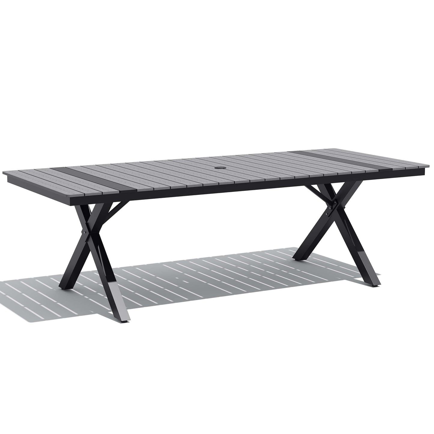Aluminum Outdoor Dining Table with Umbrella Hole