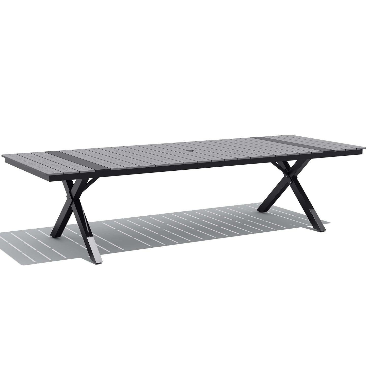 Aluminum Outdoor Dining Table with Umbrella Hole