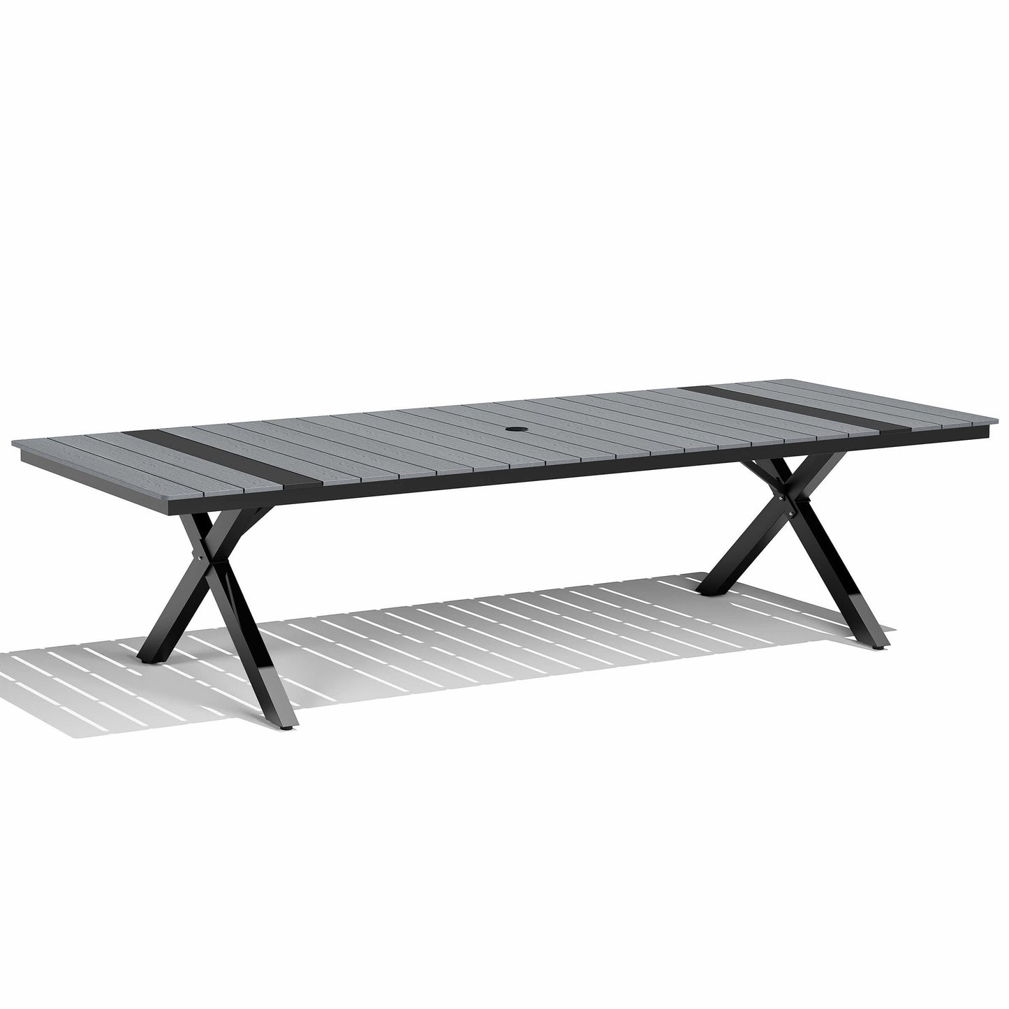 Aluminum Outdoor Dining Table with Umbrella Hole