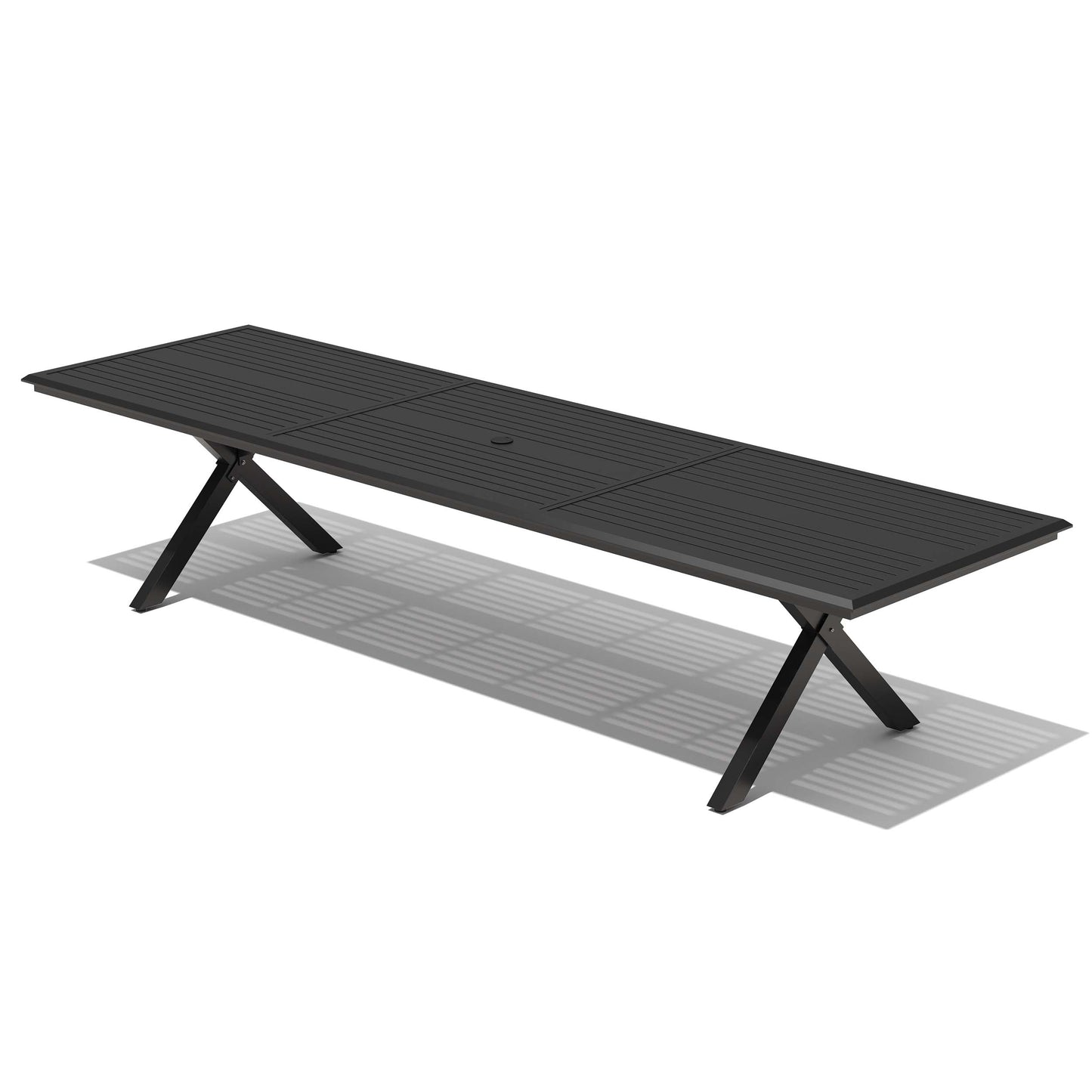 Aluminum Outdoor Dining Table with Umbrella Hole
