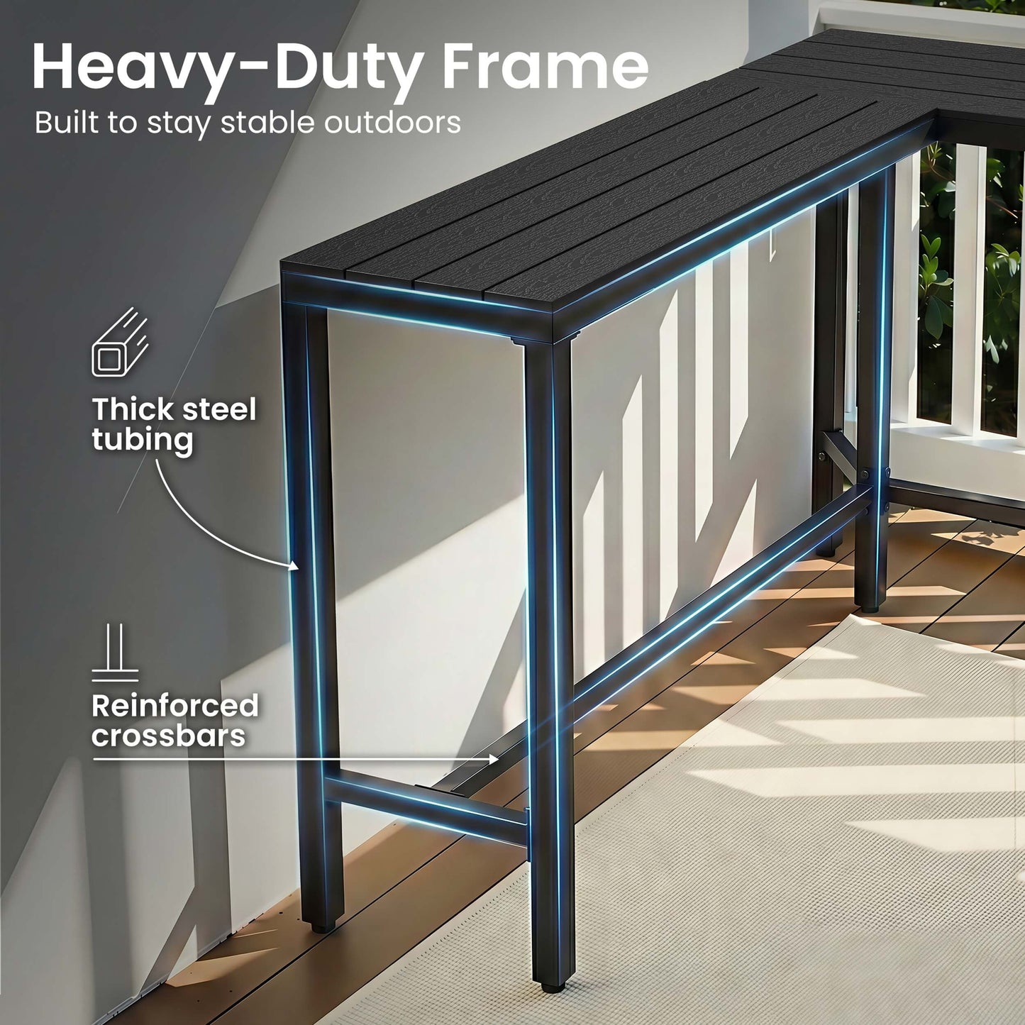 55" x 55" Outdoor Bar Table
