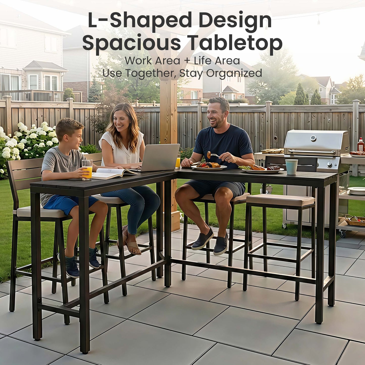 55" x 55" Outdoor Bar Table