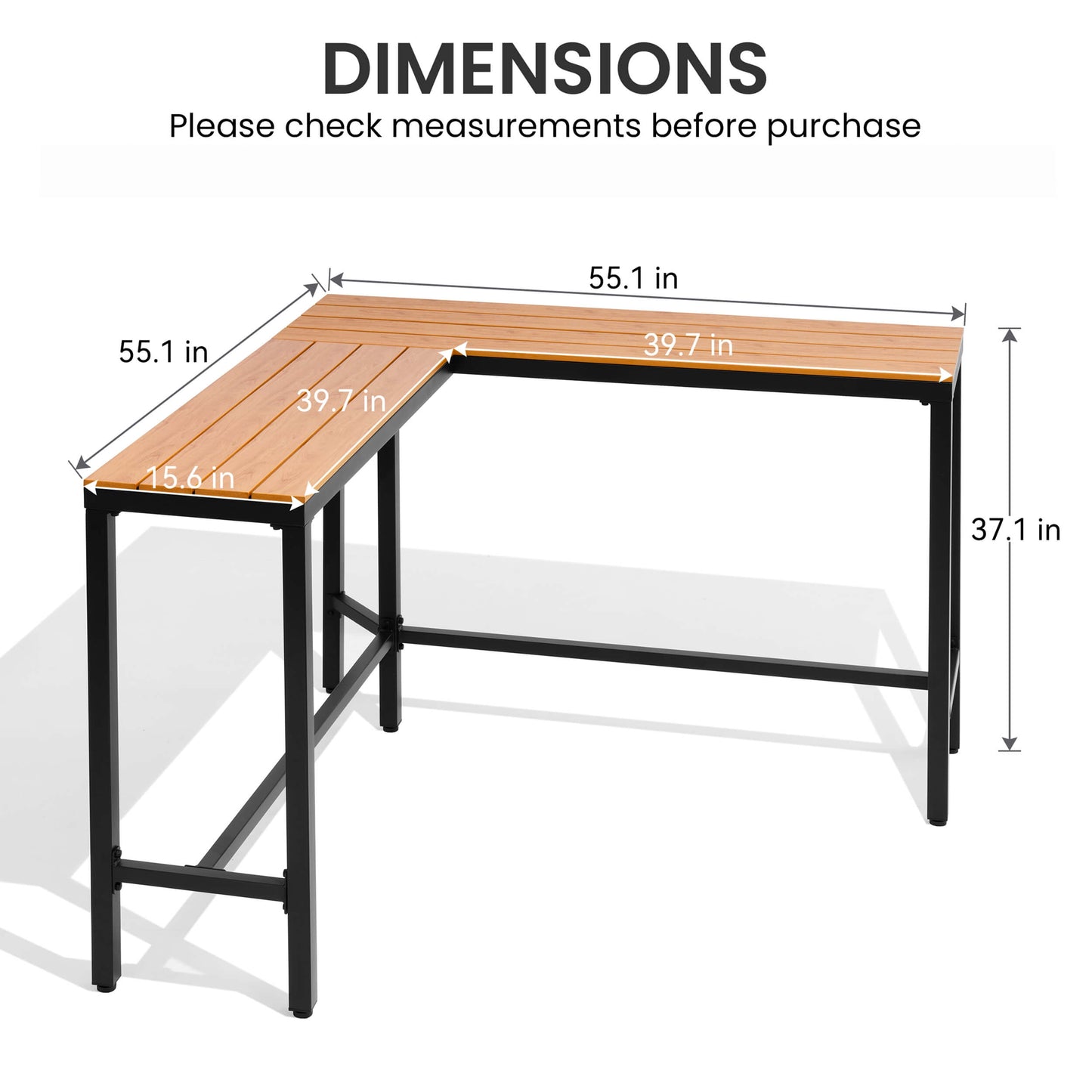 55" x 55" Outdoor Bar Table
