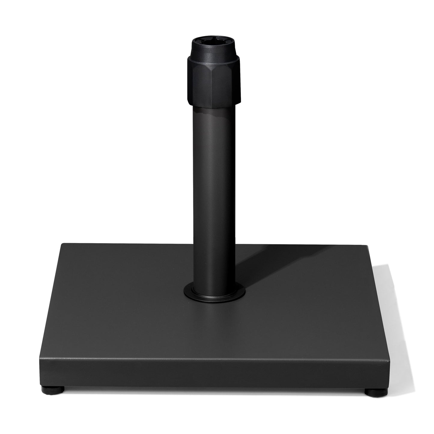 43 lbs square black steel patio umbrella base.