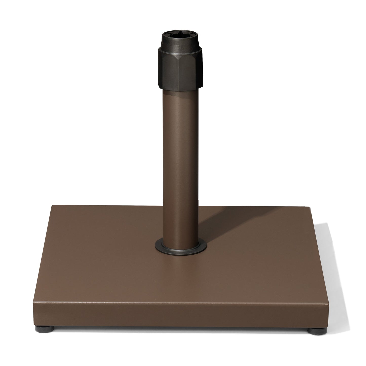 43 lbs square brown steel patio umbrella base.
