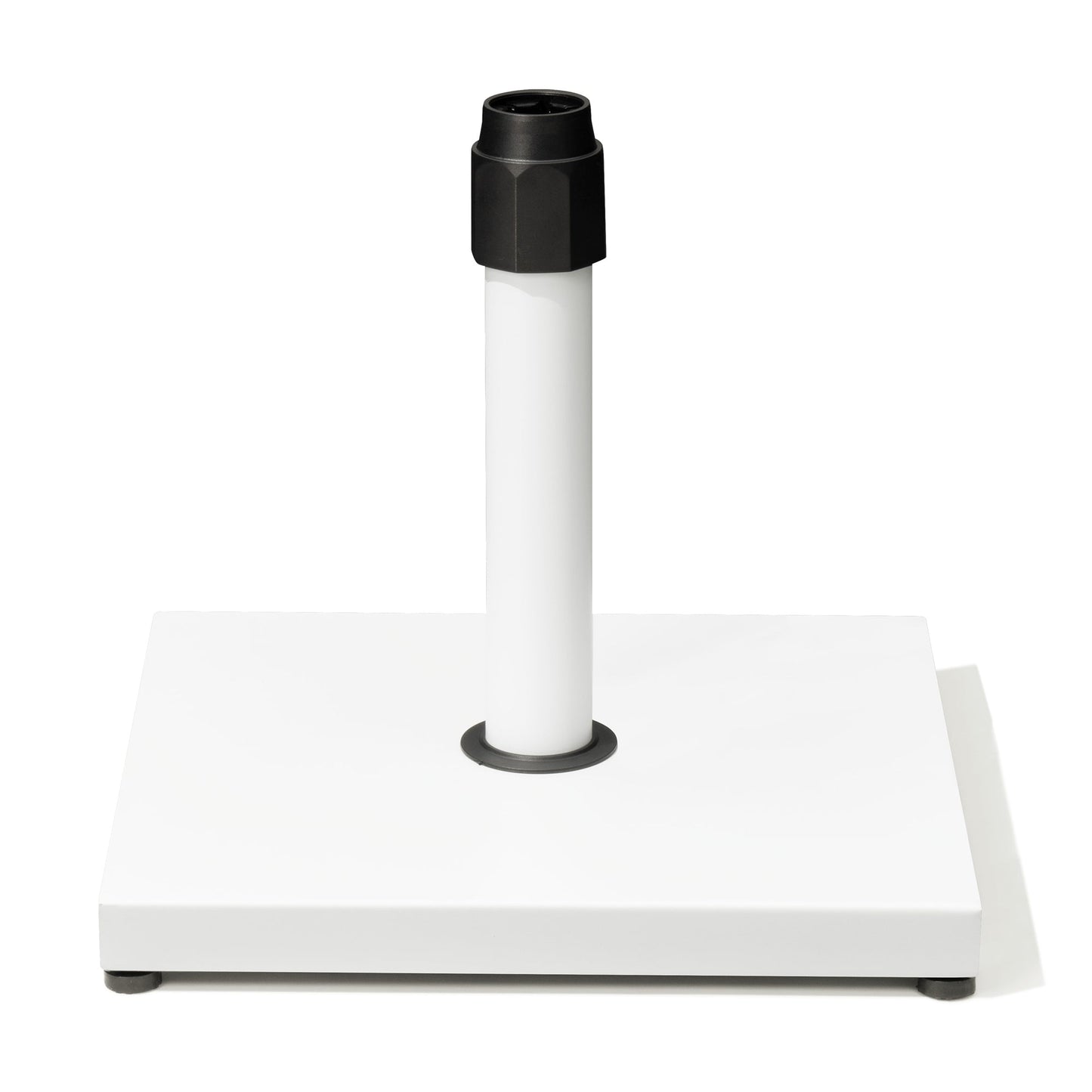 43 lbs square white steel patio umbrella base.