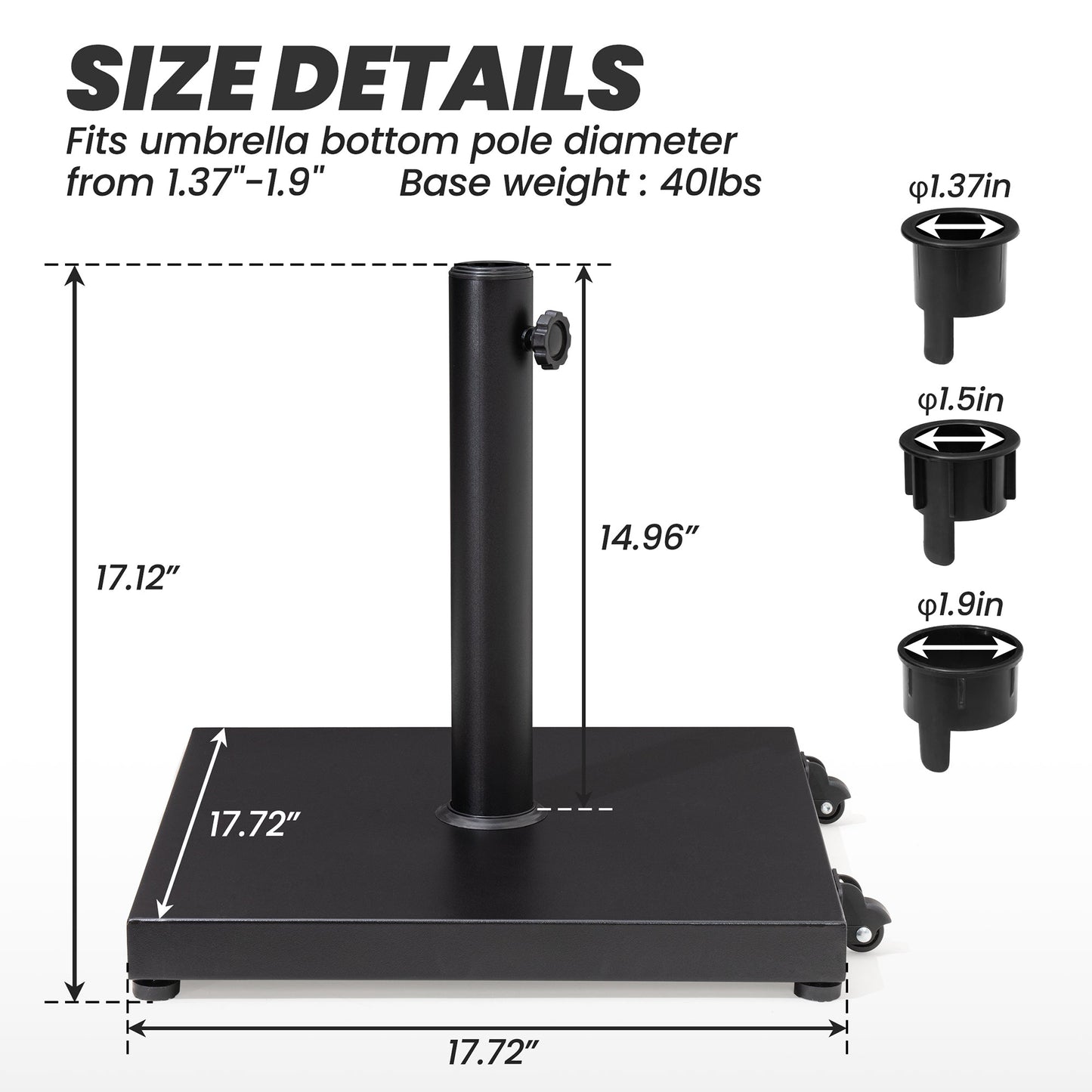 Weighted Market Umbrella Base